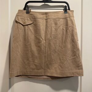 Banana Republic Tan Mini Skirt Wool & Cashmere Size 6